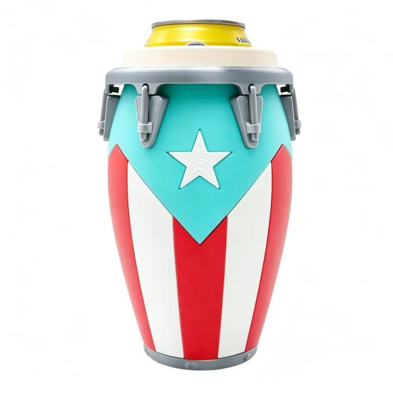 Conga Style Soda Can Holder 3D Printed Classic Drum Shape Flag Pattern 12Oz Standard Cola Beverage Beer Can Holder
