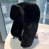 Vintage Style Soft Plush Winter Riding Hat With Ear Flaps Comfortable Thickened Warm Hat For Outdoor Fishing Trip Shopping