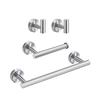 304 Stainless Steel Towel Bar Set Black Silver Robe Hooks Toilet Paper Holder Home Hotel Bathroom