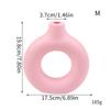 Donut Plastic Vase White Black Pink Cute Round Vase Flowerpot Ornaments for Living Room Dining Table Office Home Decor