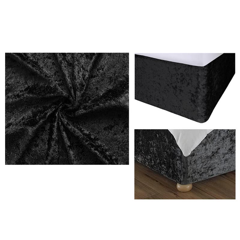 Saia de Cama com Babado Base Extra Profunda Espessa Envoltório Valência à Prova de Pó Veludo Capa de Estrutura de Divã Tecido Totalmente Elástico Proteção de Três Lados