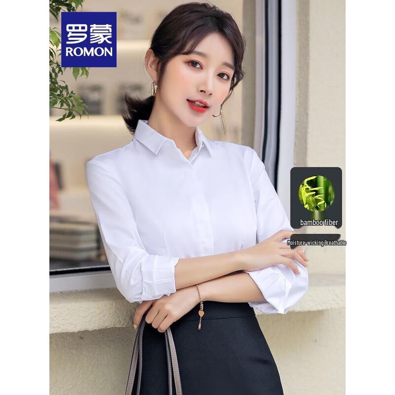Luomeng Women s Long-Sleeve Waist-Cinching Shirt 36