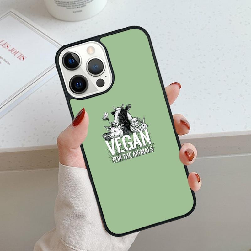 Vegan Vegetarian Phone Case For iPhone 17 Air 11 12 13 14 15 16 Pro Max Cover For iPhone 17 Air Max Plus Coque Shell