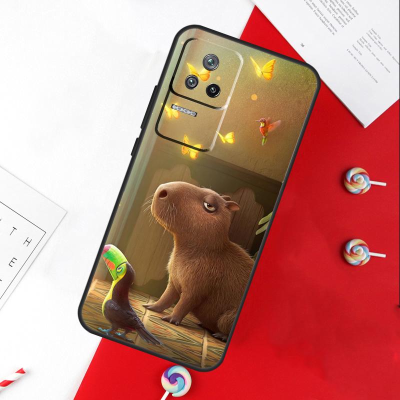 Cute Capybara Cover For Xiaomi 14T 11T 12T 13T Pro 13 14 15 Ultra POCO X7 Pro X3 X5 X6 F5 F6 M6 Pro Case