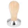 Coffee Tamper Detachable Food Grade Stainless Steel Flat Bottom Coffee Powder Press Hammer with Wooden Handle