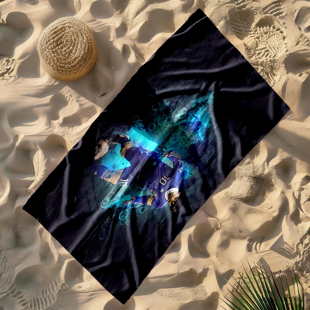 Leo Messi Barcelona Legend Beach Towel High Absorbency & Quick-Dry Comfortable Lightweight Perfect for Traveling Yoga Camping and Swimming