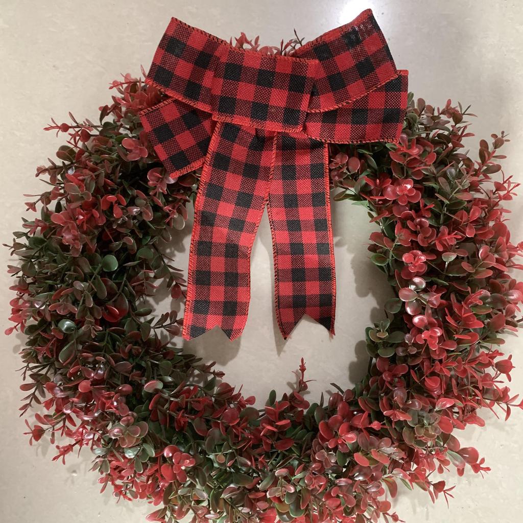 Christmas Simulation Green Plant Money Leaf Wreath Vine Ring Home Window Door Hanging Decoration 40cm