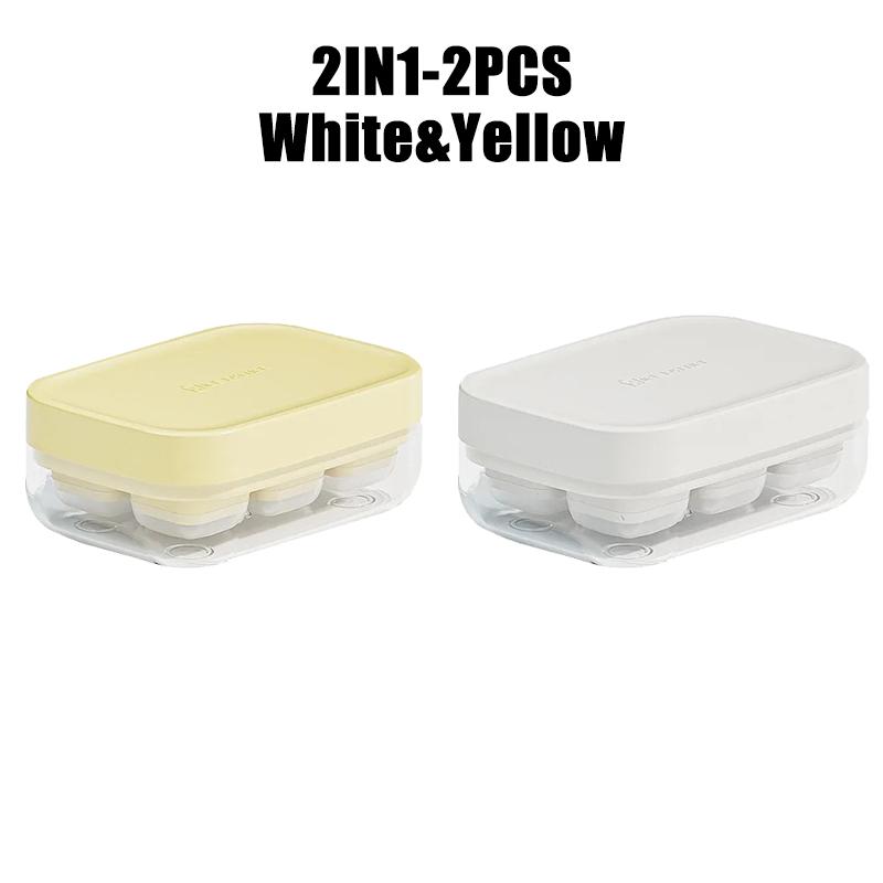 6Grid Silicone Ice Cube Mold Home Refrigerator Ice Box Press with Cover Frozen Ice Cube Magic Tool Food Grade Mini Ice Grid