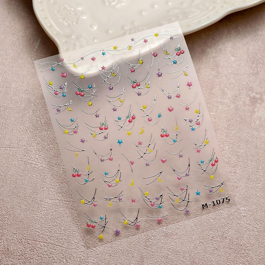 

TENSOR Французские 3D самоклеящиеся детские наклейки для ногтей - Серия Желейный клей