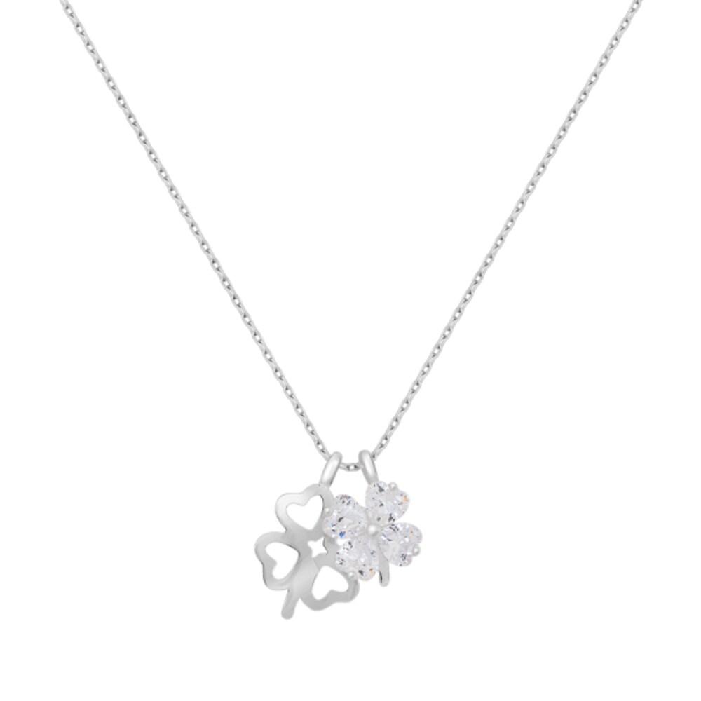 [/Four-leaf Clover/happiness] Sending You Lots of Luck and Love 92.5 Silver Necklace + Bookmark