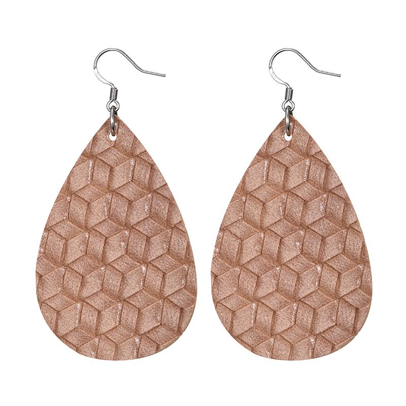 Fashion 29 Colors Teardrop Leather Earrings Lightweight Drop Earings Zircon Antique Dangle Earrings For Women Gifts Wholesale
