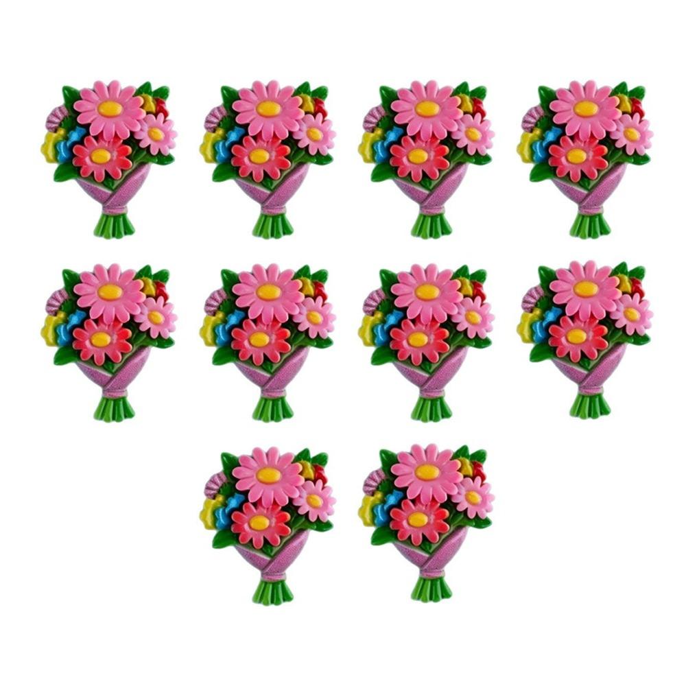 10pcs 3D Colorful Flat Back Stones Flat Back Scrapbook Figurines Craft Charms Hair Accessory Making
