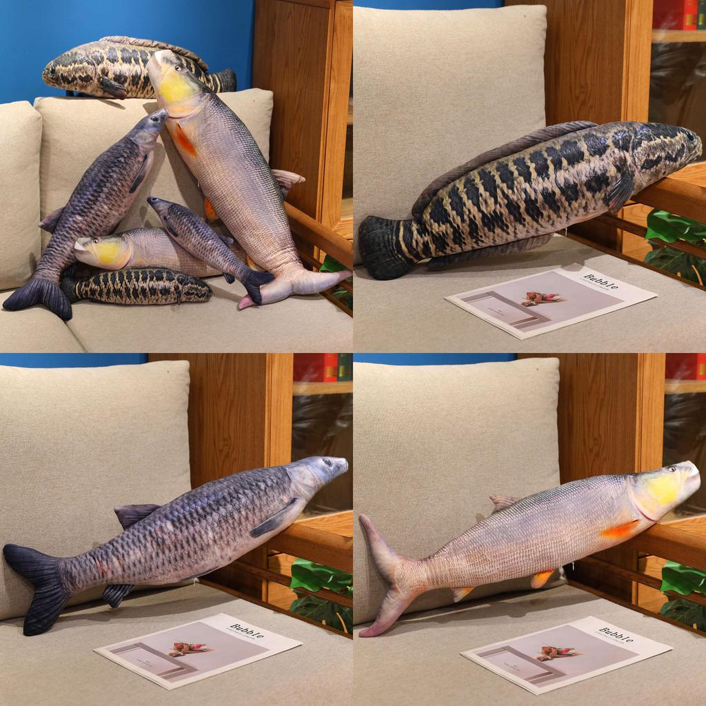 Plush Fish Pillow Soft Toy For Kids And Teens Decorative Gift