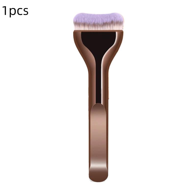 1/2 Pcs Ultra Thin Foundation Brush Synthetic Bristles Precision Application For Liquid Cream Streak Free All Skin Types Tools