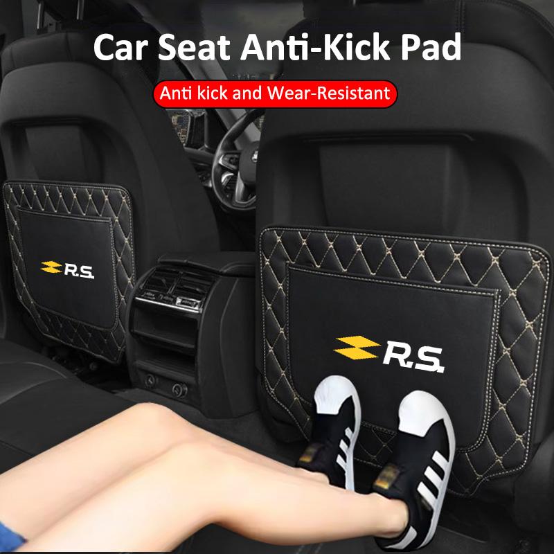 Leather Car Seat Back Anti Kick Pad Protector Mat For Renault RS Trafic Clio Laguna Megane 2 3 4 Logan Captur Koleos Accessories X999