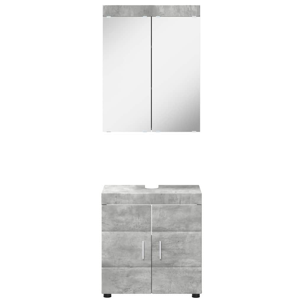 Bathroom Furniture Set TULUM 2 Pcs Concrete Grey 60 X 34 X 63 Cm