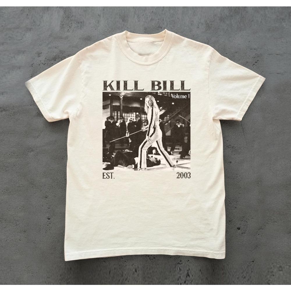 Kill Bill Retro Movie Tshirt Quentin Tarantino Uma Thurunisex Summer Unisexs And Unisexs Loose And Breathable Tshirt Top