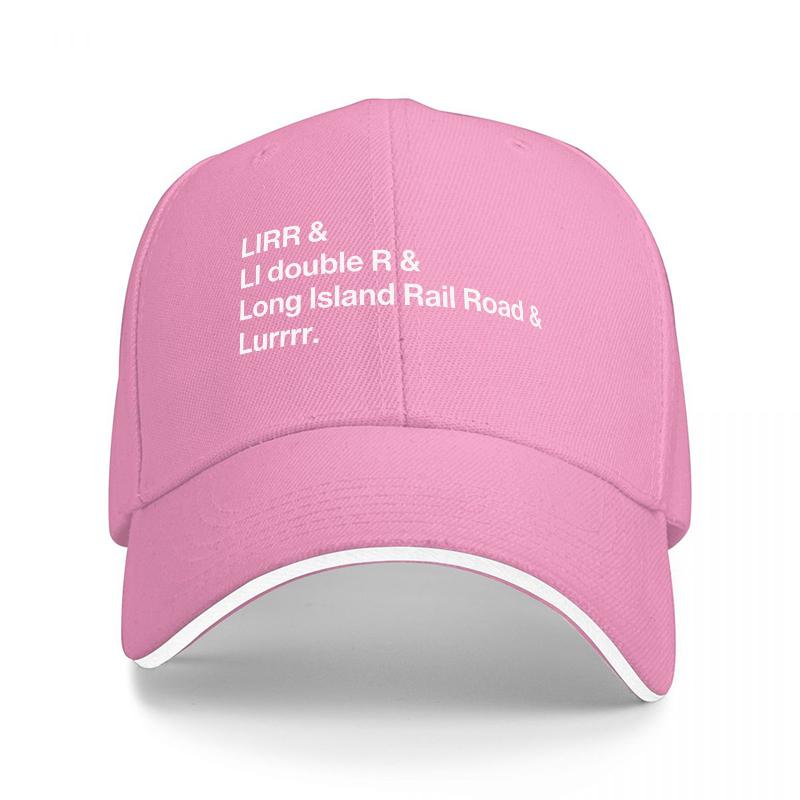 LIRR Long Island Rail Road Logo Baseball Cap Classic Black Hat with White Trim and Text Design for Train Enthusiasts