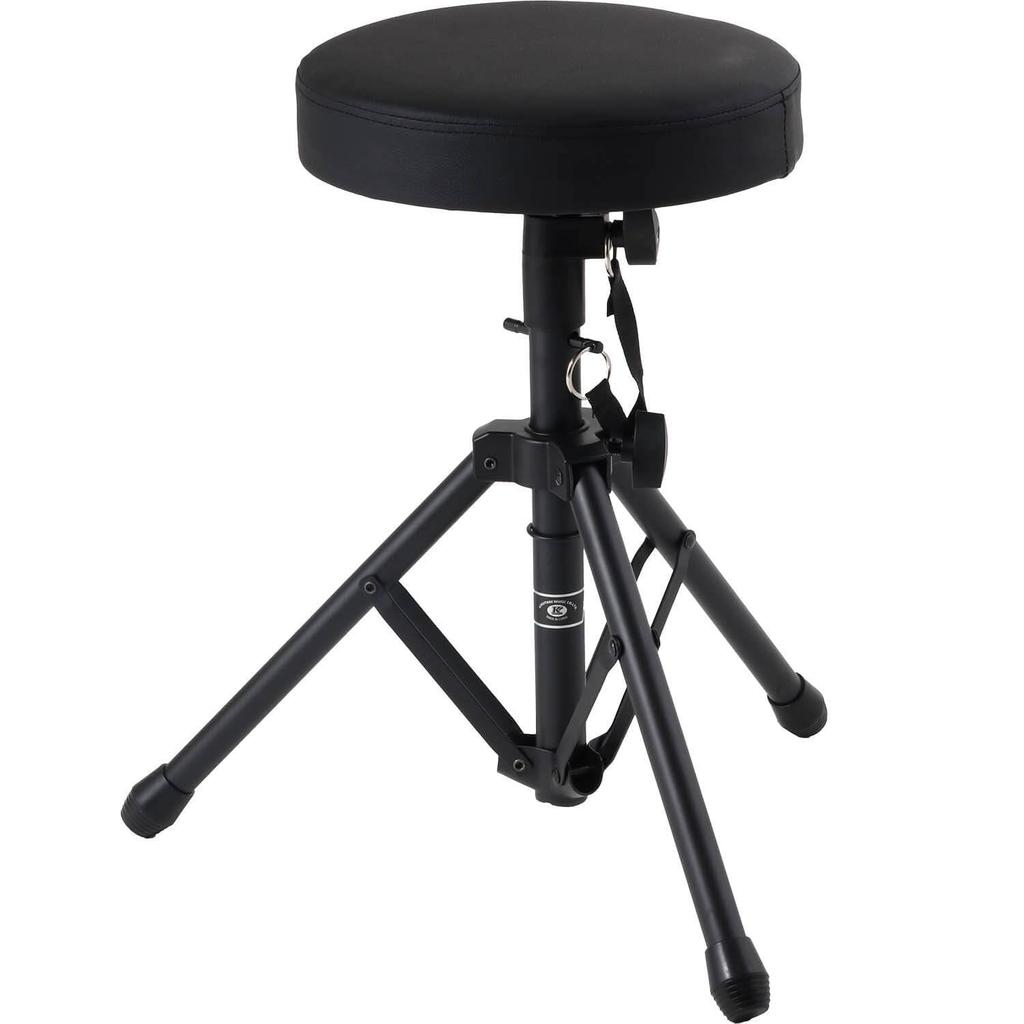 Kikutani Drum Throne/Stool, Height Adjustable, 465-660mm, DT-01B
