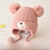 Baby Knit Hat Winter Warmth For Toddlers With Earmuffs And Wide Brim Shield
