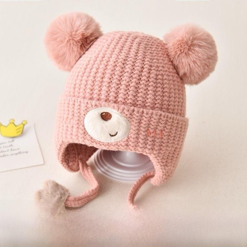 Baby Knit Hat Winter Warmth For Toddlers With Earmuffs And Wide Brim Shield