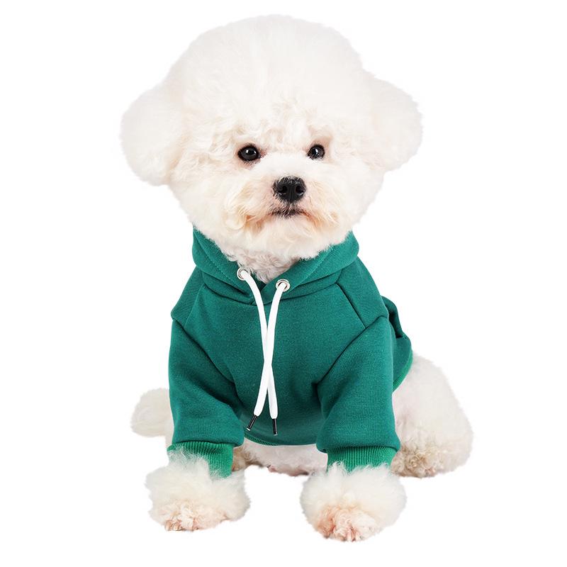

Leash-Ready Warm Velvet Dog Hoodie for Autumn/Winter Small