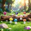 Creative Micro Landscape Colored Mushroom Ornaments for DIY Gardening