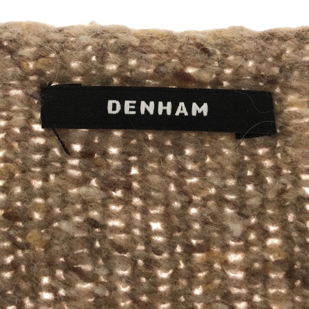 DENHAM Wool Blend Long Sleeve V Neck Sweater S Brown Knit Men's Used