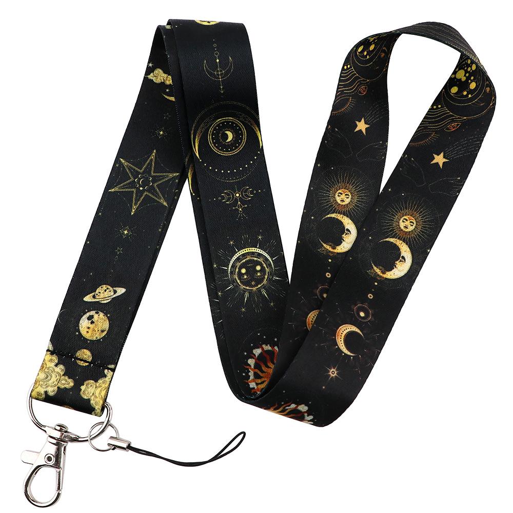 Moon Planet Cell Phone Lanyard: ID, Campus Meal, and Bus Card Holder