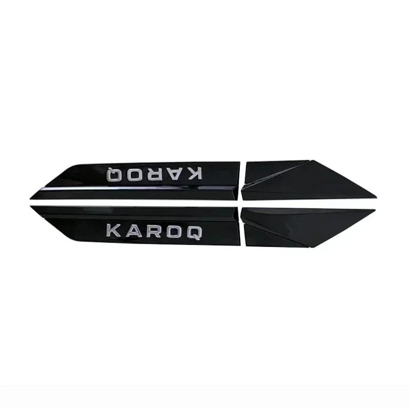 WUM1 4pcs ABS Car Styling Fender Stickers Badge for SKODA SUPERB KODIAQ KAMIQ KAROQ Auto Side Emblem Decals Decoration