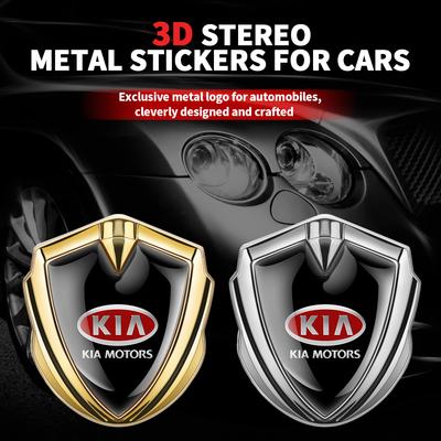 3D Metal Car Shield Styling Sticker Body Tail Badge Decoration For Sportage Ceed Sorento Picanto Cerato Optima Rio Soul Niro