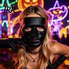 Classic Hip-hop Prop Halloween Mask for Hip Hop Dance Performance, Durable Hard Plastic Ghost Solid Color Party Face Cosplay, Breathable Unisex Stage