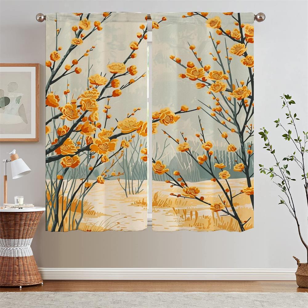 Oleander Blackout Living Room Curtain Tiebacks Kitchen Curtains Salon 2 Pieces Partition Window Curtains On Offer Free Shipping