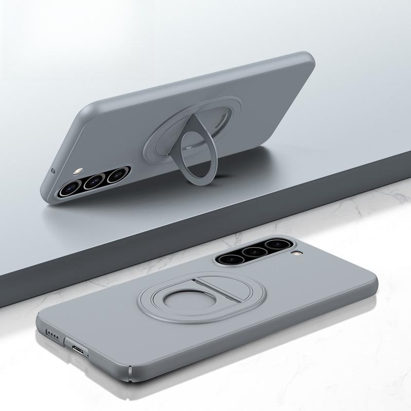 Suitable for Samsung S24Ultra Oil-sprayed Phone Case S23+ Magnetic Rotating Stand S22 Matte A54 Protective Case