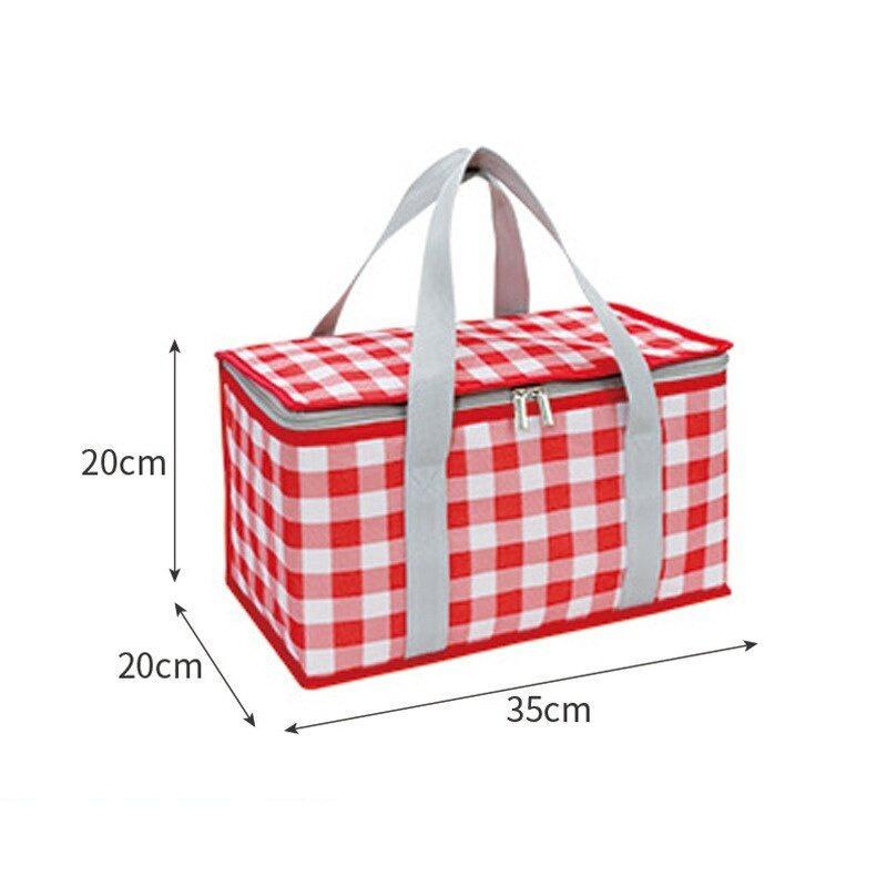 Large-capacity Picnic Bag with Thick Insulation for Heat Retention and Cold Preservation, Foldable and Portable Lunch Box