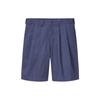 Solid Color Fashion Pleated Cotton Shorts Men Shorts Blue 440286-66
