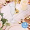 12 Pcs White Plastic Champagne Flutes - Durable, Bulk Glasses for Weddings, Parties & Everyday Use