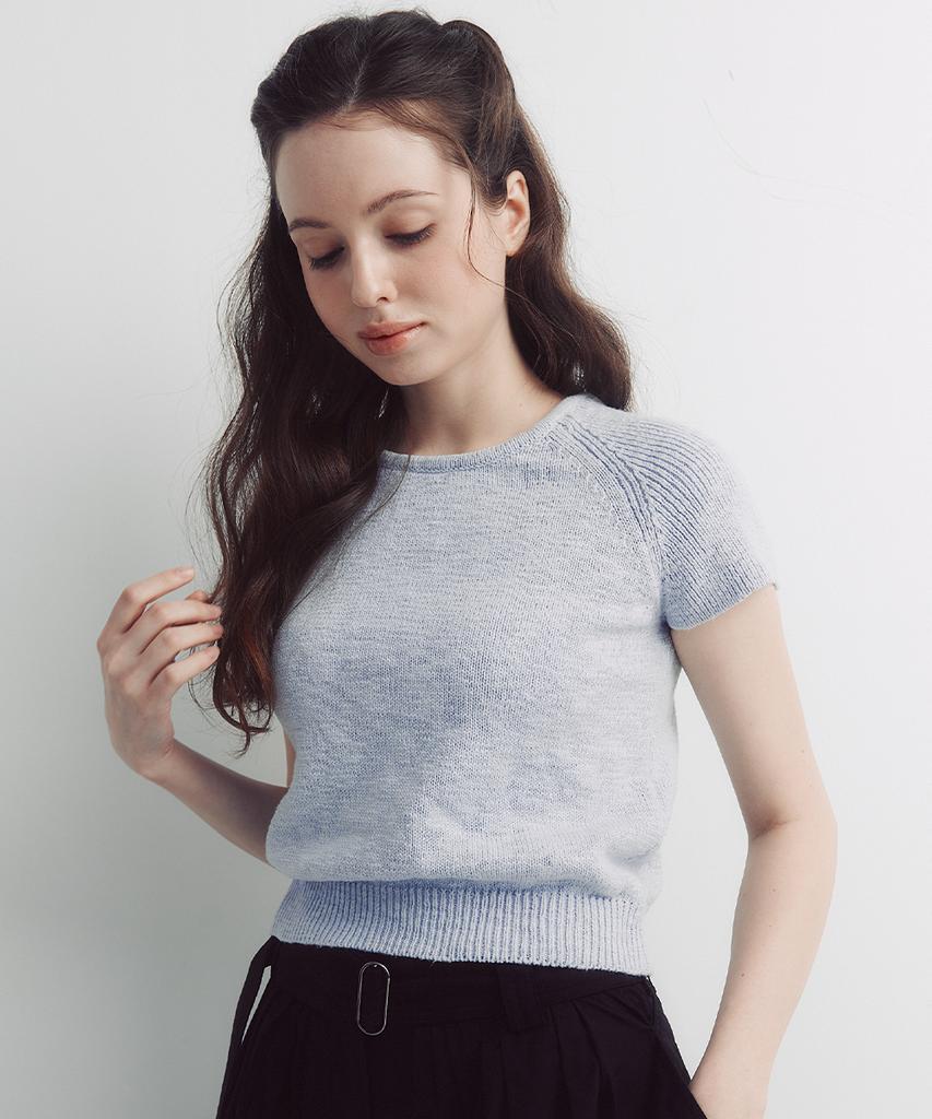 SEPTEMBER TWENTIETH Raglan Half Knit (Sky Blue)