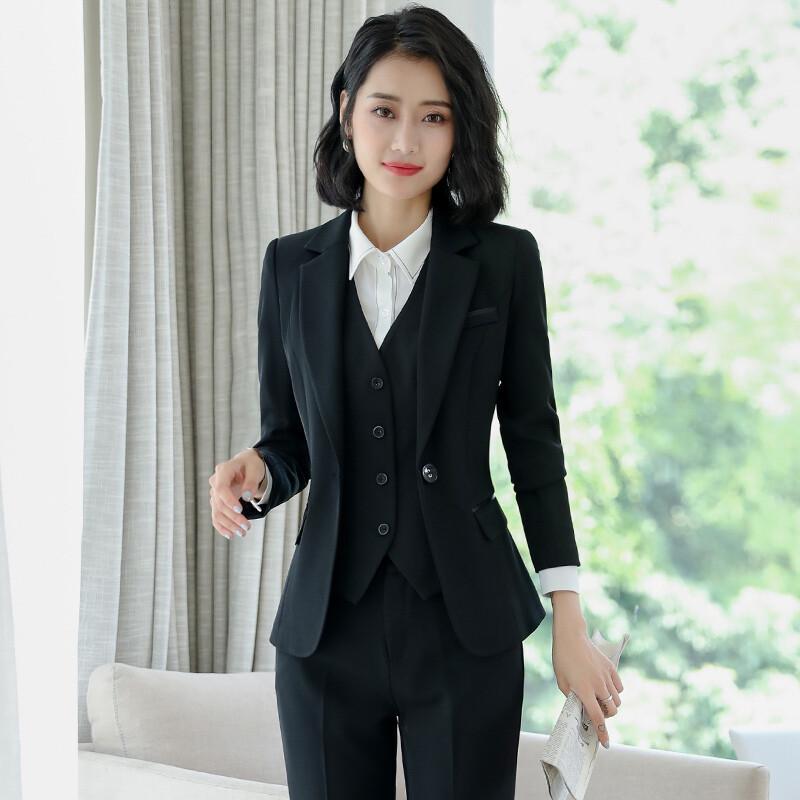 Women's Professional Long-Sleeve Blazer Suit