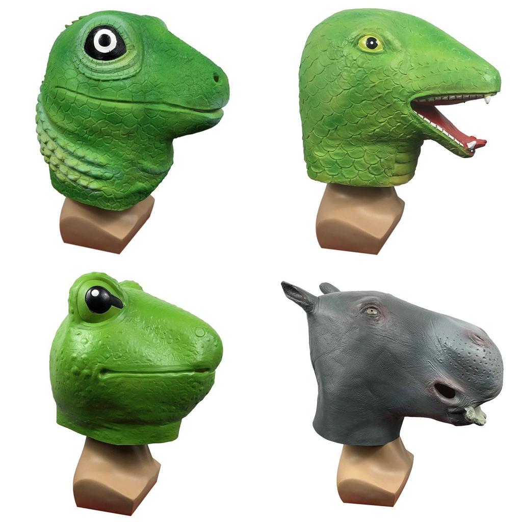 Máscara Divertida de Cabeza de Animal Para Fiestas con Diseños Personalizables de Jirafa y Cerdo
