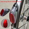 Plastic Solar Energy Bicycle Taillight 82*42mm Night Cycling Cycling Rear Light
