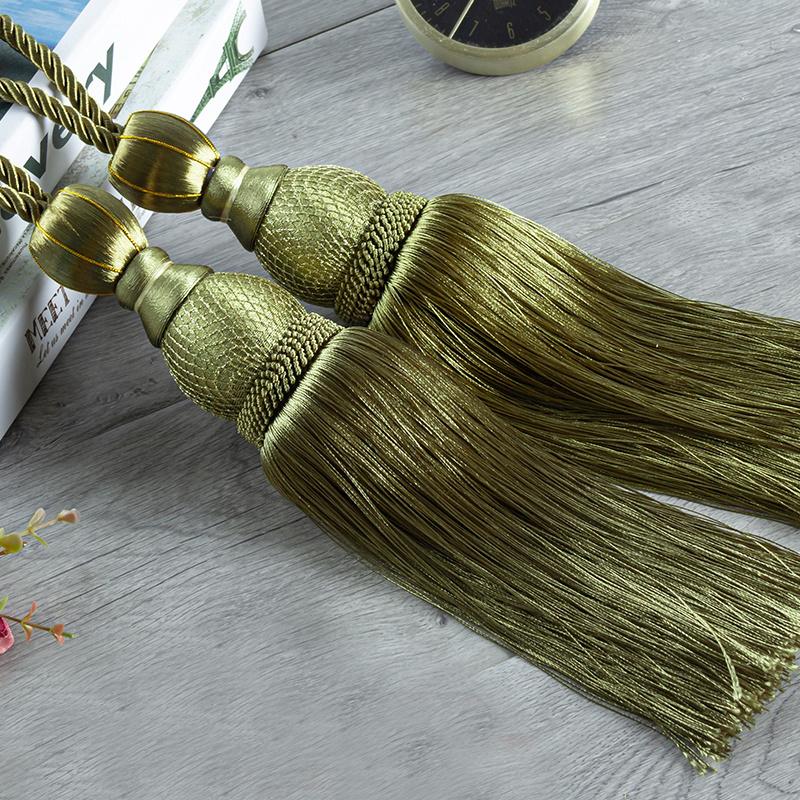 2 szt. Tassel Curtain Tieback Hanging Ball Curtain Holdback z akcesoriami do zasłon do salonu, biura, wystroju domu