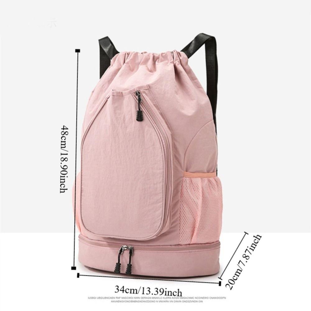 Large Capacity Badminton Sports Bag 2 Rackets Drawstring Fitness Bag  Men and Women
