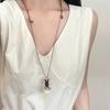 Vintage New Chinese Ethnic Style Bodhi Peace Buckle Pendant Long Sweater Necklace For Women