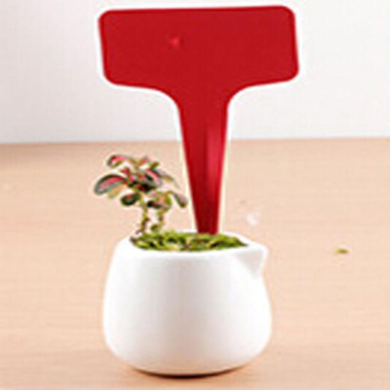 50pcs/100pcs 6x10cm Plastic Plant T-Type Tags Waterproof PVC Markers Nursery Garden Labels Reusable UV Resistant