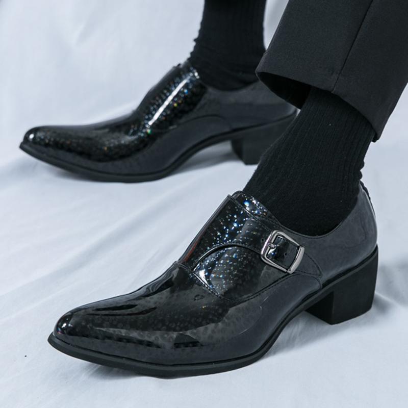 Fashion New Fashion Blue Gold Silp On Monk Strap Shoes For Men Casual Comfort Loafers Formal Dress Wedding Footwear Zapatillas Hombre