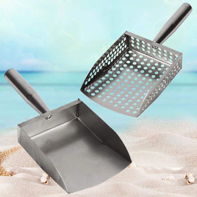 Strumento Professionale per la Raccolta sulla Spiaggia Secchiello Anti-Ruggine con Setaccio per la Caccia alle Conchiglie e la Pulizia dei Rifiuti