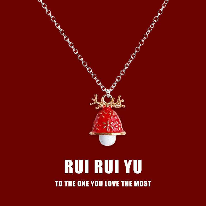 RUI RUI YU Christmas Decorations Pendant Necklace for Women Men Girlfriend Couple Lover Jewelry Gift
