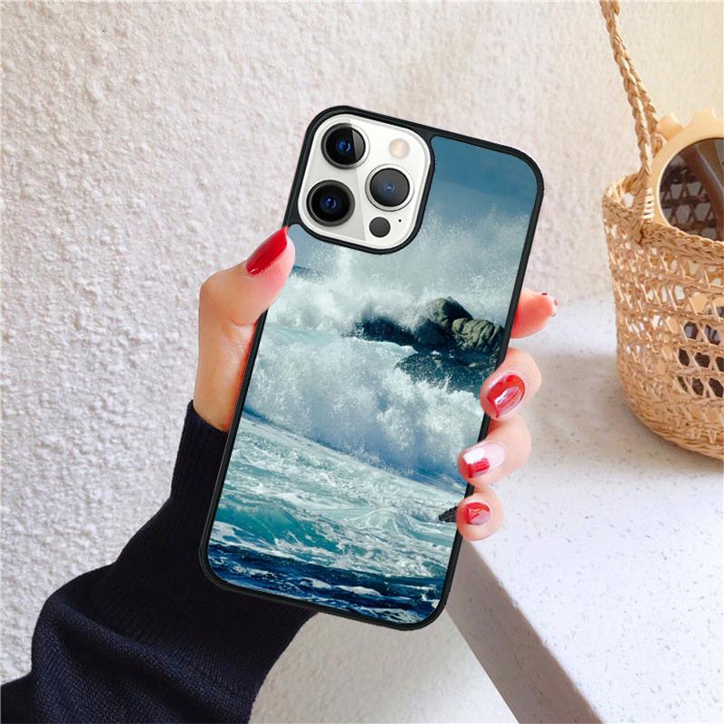 sea waves soft Phone Case Cover For iPhone 17 Air 16 15 14 12 13 Pro Max Plus coque Shell Fundas