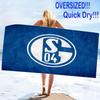 FC Schalke 04 Print Beach Towel, Large Soft Quick Dry Towel for Beach Camping Swimming